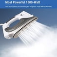 thumbnail image 4 of Plancha de vapor BEAUTURAL de 1800 vatios con pantalla LCD digital, suela de doble capa con revestimiento cerámico, apagado automático de 3 vías, 9 configuraciones preestablecidas de temperatura y va, 4 of 5