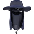 thumbnail image 5 of Sombrero para el sol al aire libre UPF 50 Protección impermeable Sombrero de pesca Cubierta para la cara Sombrero con solapa para el cuello de verano Azul real, 5 of 5