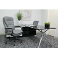 thumbnail image 6 of Boss Office Products B991-GY Double Plush Leather Office Chair, Grey, 6 of 11
