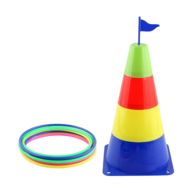 Milaget Toss Game Set Color Recognition Puzzle Toy for Kindergarten Outdoor Backyard B
