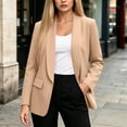 thumbnail image 5 of Purcolt Blazer for Women Lightweight Casual Boyfriend Notched Lapel Open Front Long Sleeve Jackets Suit Comfort Stretchy Slim Fit Business Work Office Outerwear, 5 of 7