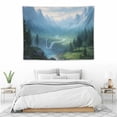 thumbnail image 3 of ONETECH Nature Mountain Tapestry,Green Forest Trees Nature Landscape Tapestry Wall Hanging for Dorm Living Room Bedroom Home Decor (40"x30"inch), 3 of 7