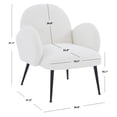 thumbnail image 5 of Safavieh Couture Crystalyn Boucle Accent Chair - 27 IN W x 32 IN D x 31 IN H Ivory/Black, 5 of 6