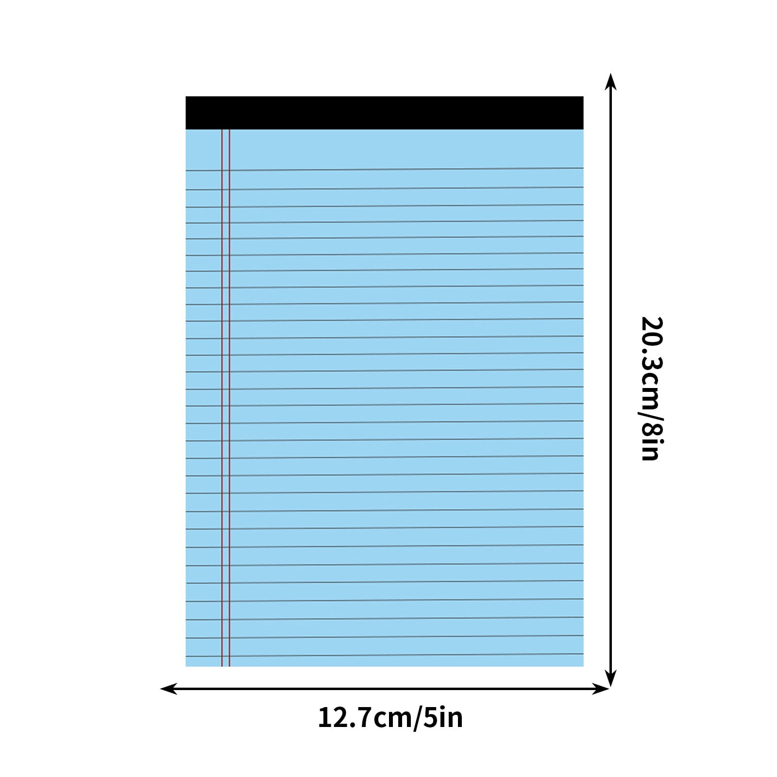 4pcs A5 Small Legal Pads Colored Note Pads Paper College Ruled Notepad Clear Print Writing Pads Legal Pads Perforated Narrow Ruled Pads of Paper (Multi-color) A