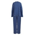 thumbnail image 2 of Valcatch Women's Pajamas Set Long Sleeve Soft Sleepwear Polka Dot Printed Nightwear with Long Pants(Navy Blue, 2XL), 2 of 4