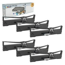 Epson Compatible Replacement 6 Pack Black Printer Ribbon Cartridges - S015329