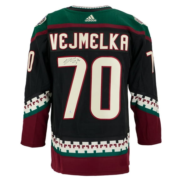 Karel Vejmelka Signed Arizona Coyotes Black Kachina adidas Jersey