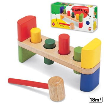 wooden hammer bench toy