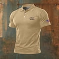 thumbnail image 3 of Homeyce Mens 250th Anniversary Usa Tshirt Short Sleeve Freedom Usa Flag Polo Shirts 4th Of July Independence Day Polo Shirt Collared Button Us 250th Anniversary Patriotic Golf Shirts,Brown M, 3 of 3