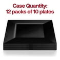 thumbnail image 6 of Smarty 10.75" Black Square Disposable Plastic Dinner Plates 120ct, 6 of 7