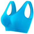 thumbnail image 4 of Supportive Bras for Women Athletic Breathable Workout Gym Yoga Activewear Seamless High Impact Bralettes M 02-Blue, 4 of 4