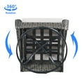 thumbnail image 2 of Opohoro 2-Piece Wicker Rattan Swivel Rocking Glider Chairs with Cushions for Patio, Porch, Backyard, 2 of 10