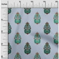 thumbnail image 1 of oneOone Georgette Viscose Light Grayish Blue Fabric Floral & Paisley Block Craft Projects Decor Fabric Printed By The Yard 42 Inch Wide, 1 of 4