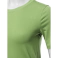 thumbnail image 4 of A2Y Women's Basic Solid Premium Cotton Short Sleeve Crew Neck T Shirt Tee Tops Sage 1XL, 4 of 6