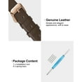 thumbnail image 3 of Uxcell Genuine Leather Band Smooth Flat Leather Watch Strap for Men and Women Dark Brown/Rose Gold 22mm, 3 of 7