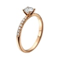 thumbnail image 3 of 6.00MM D-F VS Moissanite Engagement Ring With Diamonds (0.68 ct Moissanite Weight, 0.89 ctw dew) Round Shape 14K Gold, 3 of 3