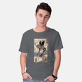 thumbnail image 2 of TeeFury Men’s Graphic T-shirt Eva Ukiyo-E - Anime | Tv Show| Charcoal | 5XL, 2 of 5