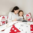 thumbnail image 4 of jejeloiu Cute Father Christmas Bedding Comforter Set 7-Piece,Merry Xmas King Bedding Sets,Happy New Year Bed Sheets For Girls Boys,Reathable Home Decor Reversible, 4 of 8