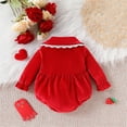 thumbnail image 4 of MEZZALL Toddler Baby Girls Romper Jumpsuit Onesie Long Sleeve Button Down Playwear Casual Onesie For 0-18 Months One-Pieces Leisure, 4 of 8