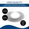 thumbnail image 7 of Broan 70 CFM 1.5 Sones 120V Bath Exhaust Fan with Recessed Light, 7 of 7