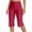 Hot Pink, variant on FYEGRE Beach Cover Up Ladies' Pants Women's Summer Capri Pants Comfortable Stretch Pure Color Daily Wear Trousers For Casual Outfits Hot Pink L