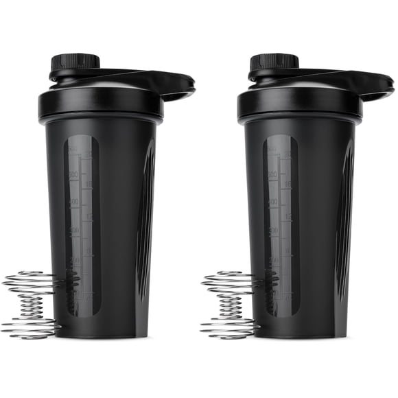 Shaker Bottles Mr. Pen para mezclas de proteínas, 800 ml, color negro (x2)