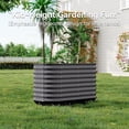 thumbnail image 3 of EuKer Raised Planters with Wheels, 59" Metal Planter Box W/Built-In Water Storage System for Indoor/Outdoor, Gray, 3 of 7