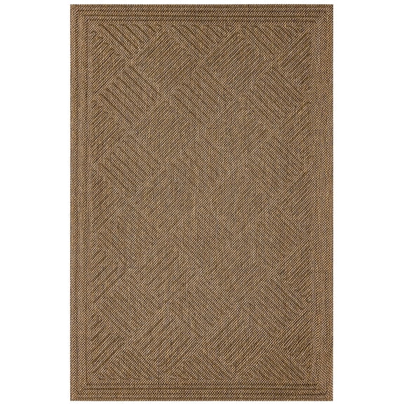 Mohawk Home Parquet Impressions Jacquard Low Pile Non-slip All Weather Indoor/Outdoor Door Mat, Brown, 2' x 3'