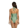 thumbnail image 3 of EFINNY Women's One Piece Swimsuit Self-tie Halter Neck Tummy Control Swimwear Bathing Suit, 3 of 7