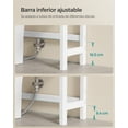 thumbnail image 4 of SONGMICS Over-The-Toilet Storage Bathroom Organizer Toilet Rack with Adjustable Shelf, White UBTS01WT, 4 of 6