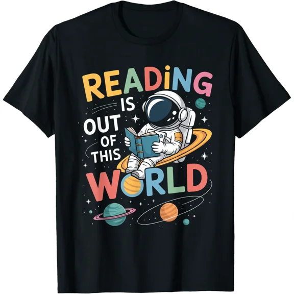 Reading Is Out Of This World Space Books Lover T-Shirt