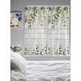thumbnail image 3 of Green Living Room Curtains 2 Panel, Eucalyptus Leaves Cafe Window Treatment, Extra Long Farmhouse Bedroom Bathroom Kitchen Curtains Drapes 104"x72", 3 of 6