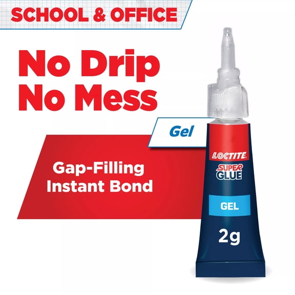 Loctite Super Glue Gel Tube, Pack of 1, Clear 0.07 fl oz Tube
