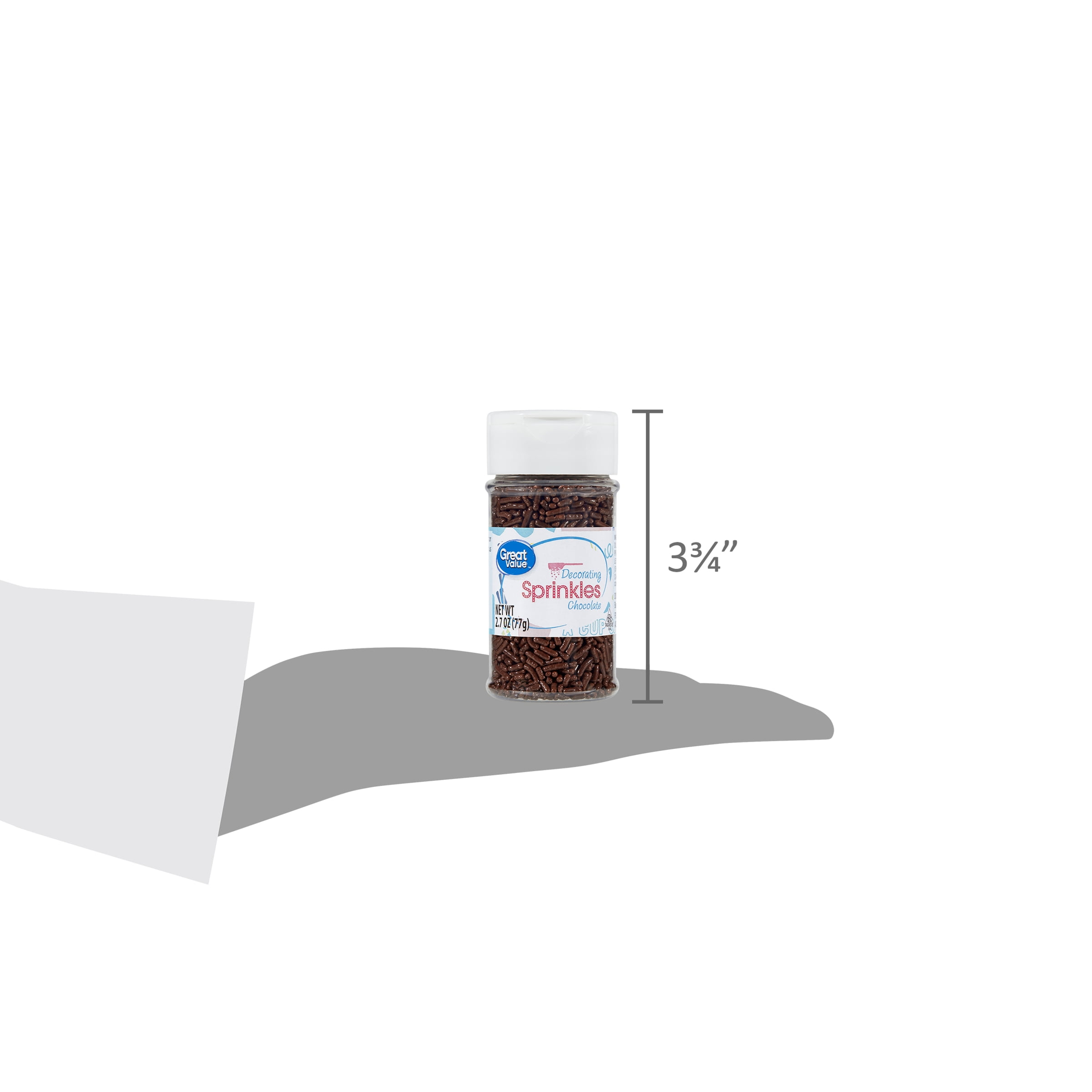 Great Value Chocolate Decorating Sprinkles, 2.7 oz