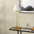 thumbnail image 2 of Evelyn&Zoe Clement 28" Tall Table Lamp with Fabric Shade, Brass/White, 2 of 7