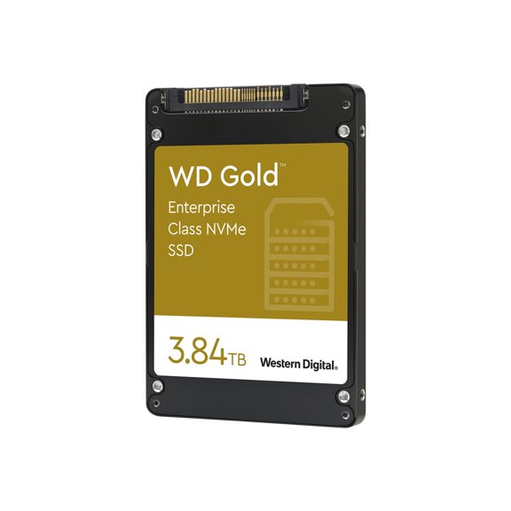WD Gold Enterprise-Class SSD WDS384T1D0D - SSD - 3.84 TB - internal - 2.5" - U.2 PCIe 3.1 x4 (NVMe)