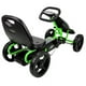 thumbnail image 5 of 509 Crew Air Jet Pedal Go Kart - Verde - Niños, gráficos deportivos en el carenado delantero, asiento ajustable, llantas de 4 radios con ruedas EVA de 10'', volante deportivo, Go Kart para niños a par, 5 of 5