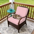 thumbnail image 4 of Outdoor Patio Cushion Covers 4 Pack Pink Patio Chair Cushion Covers with Ties and Zipper Solid Color Pink Waterproof Outdoor Seat Cushion Covers for Patio Furniture 24"x24", 4 of 9