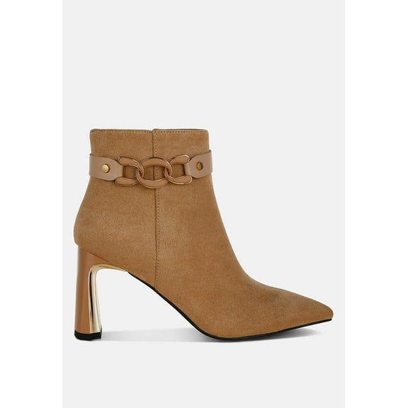 Antares Chain Belt Detail Ankle Boots