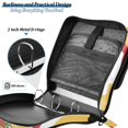 thumbnail image 5 of Haosy 3 Ring Zipper Binder with Shoulder Strap Waterproof Trapper Keeper 2 Inch D-Ring 500 Sheets Capacity, Rabbbit Wreath Bows Christmas, 5 of 8