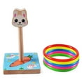 6pcs Wooden Animal Throwing Ring Invigorating Intellectual Funny Circle