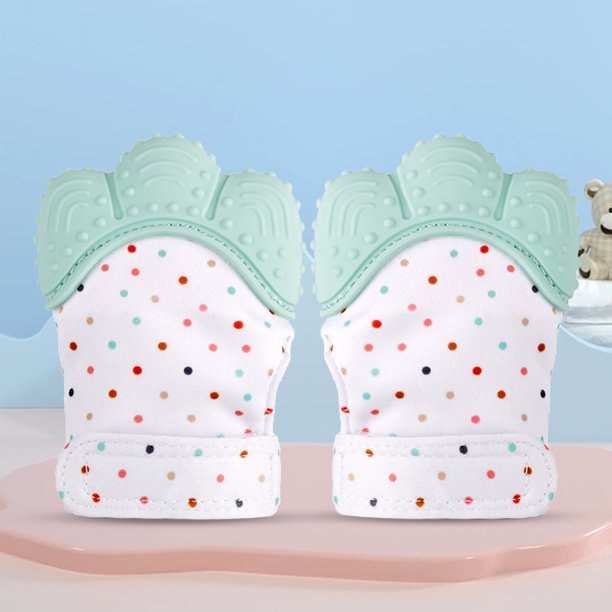 Juguetes para la dentición del bebé Guante Dolor autocalmante 2PCS Guante de dentición de silicona JShteea El nuevo