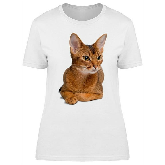 Young Abyssinian Cat  T-Shirt Women -Image by Shutterstock, Female Large