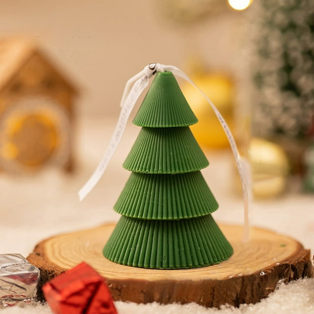 YIMWNYI Christmas Tree Scented Candle, Holiday Home Decor, Pine Tree Fragrance Wax Candle, Xmas Table Decoration, Scented Wax Candle for Christmas, Aromatherapy Gift, Decorative Candle