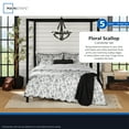 thumbnail image 6 of Mainstays Floral Scallop 4-Piece White/Black Comforter Set, Twin/Twin XL, 6 of 14