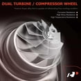 thumbnail image 5 of A-Premium B03G Complete Turbocharger Turbo Kit Compatible with BMW Models - X3 2011-2017 3.0L - Replaces 11657636426, 11657583909, 5 of 8