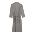 thumbnail image 7 of ZHENHONG Robes for Women, Unisex Breathable Solid Color Bathrobe Splicing Home Clothes Robe Coat, Women's Sleepwear Gray, 7 of 7