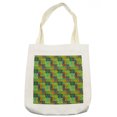 thumbnail image 1 of Ethnic Tote Bag, Pattern with Geometric Colorful Trippy Forms Folk Native Image, Cloth Linen Reusable Bag for Shopping Books Beach and More, 16.5" X 14", Cream, by Ambesonne, 1 of 2