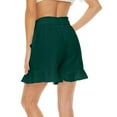 thumbnail image 7 of Spring Saving GaThRRgYP Womens Shorts with Pockets,Women's Summer Casual with Pockets Drawstring Solid Ruffles Short Pants, 7 of 7