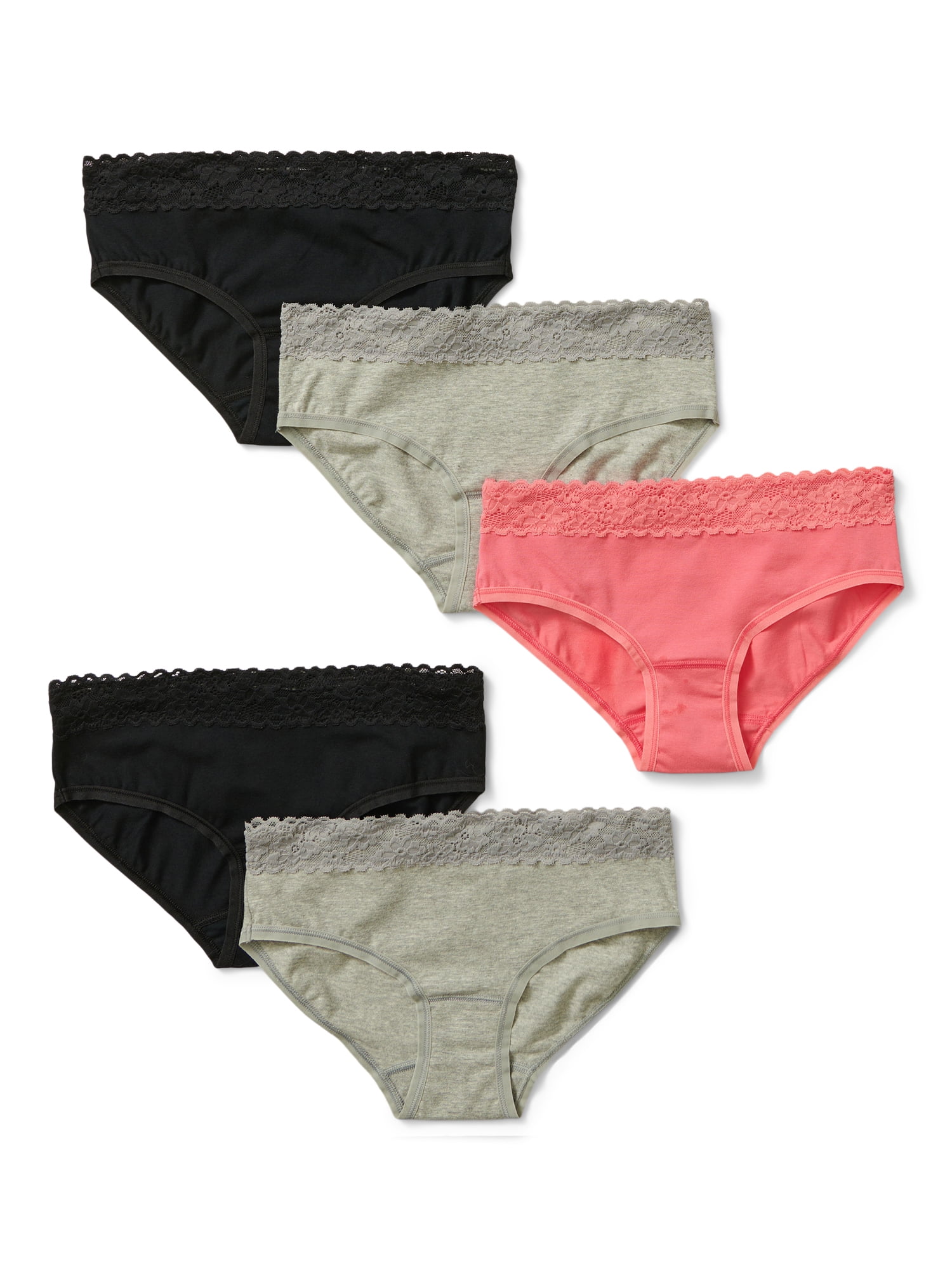 Justice Girls Lace Hipster Underwear, 5Pack Sizes 616
